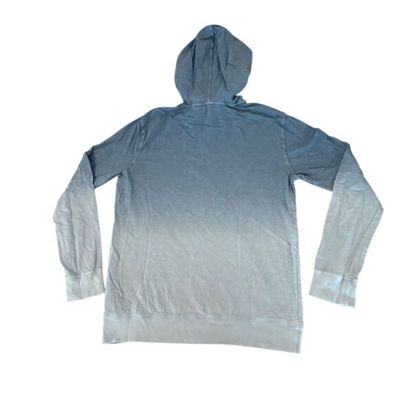 American Eagle AE Super Soft Slub Hoodie Tee Mens Size Small Blue Gradient - Picture 2 of 8